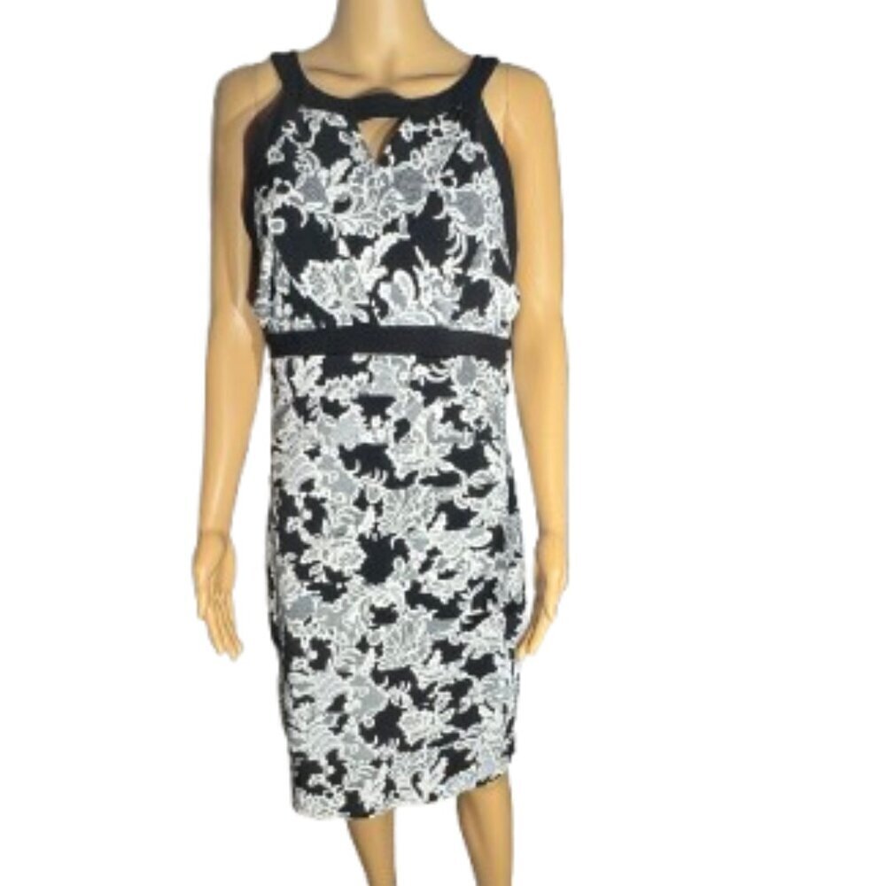 WHBM Instant Slimming Floral Bodycon Sleeveless Dress Size14